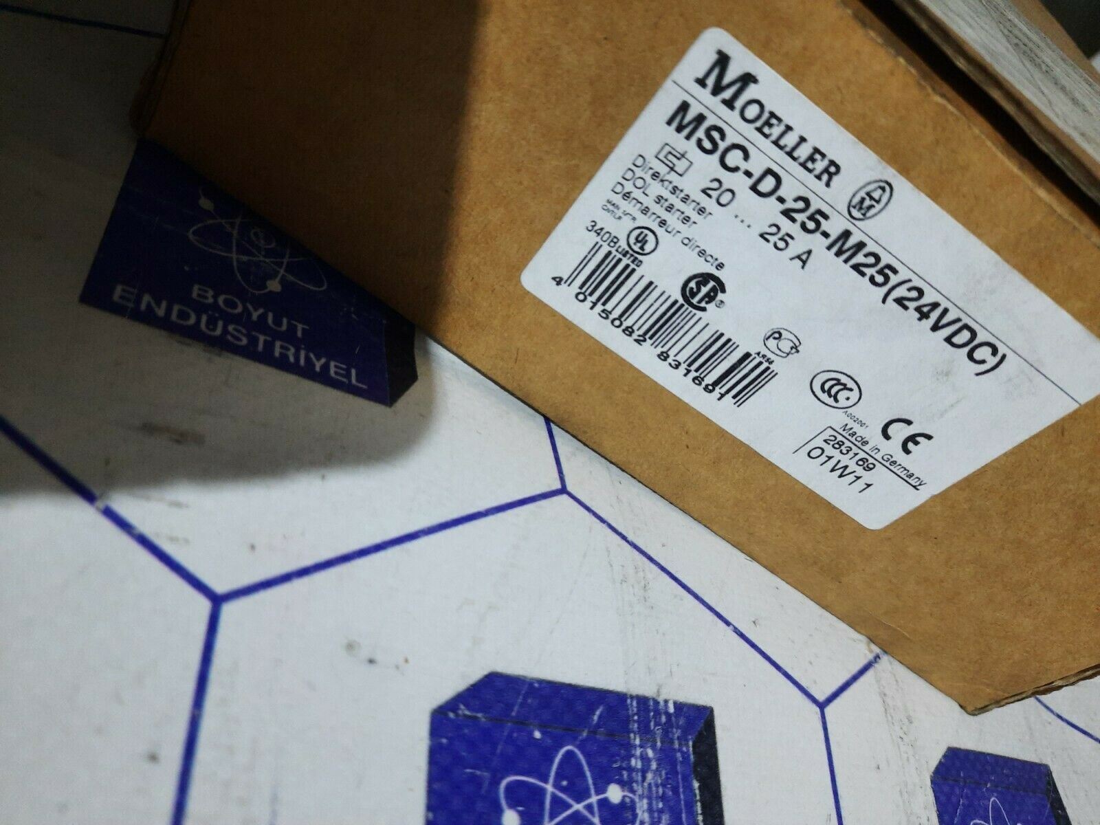 Moeller msc-d-25-m25 (24vdc) direct starter on busbar adaptor 20-25a ...