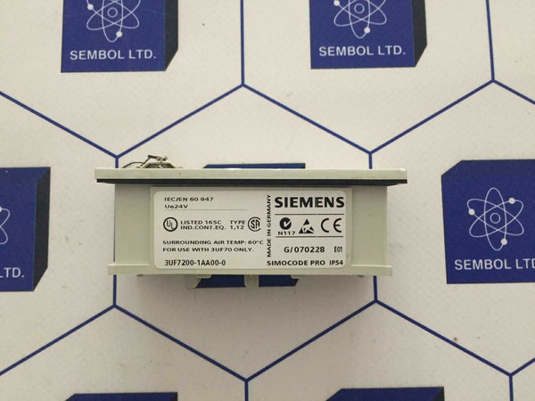 Siemens 3uf7200-1aa00-0 Simocode Pro Ip54 MCC Operator Keypad Free Express Ship